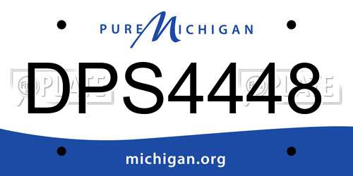 DPS4448 Michigan License Plate