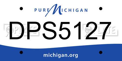 DPS5127 Michigan License Plate