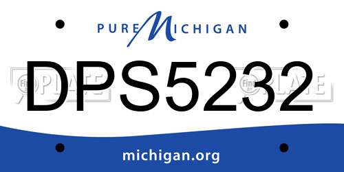 DPS5232 Michigan License Plate