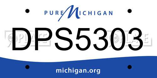 DPS5303 Michigan License Plate
