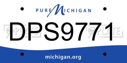 DPS9771 Michigan License Plate