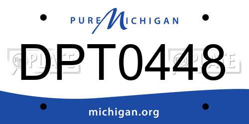 DPT0448 Michigan License Plate