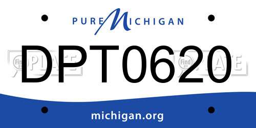 DPT0620 Michigan License Plate
