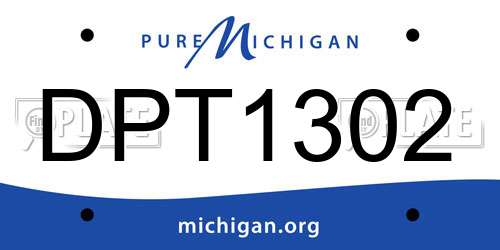 DPT1302 Michigan License Plate