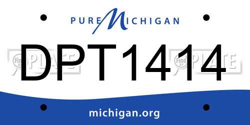DPT1414 Michigan License Plate