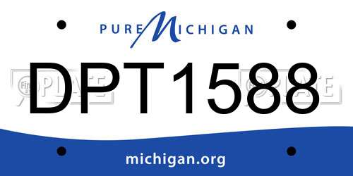 DPT1588 Michigan License Plate