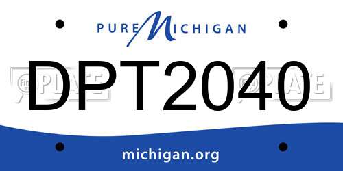 DPT2040 Michigan License Plate