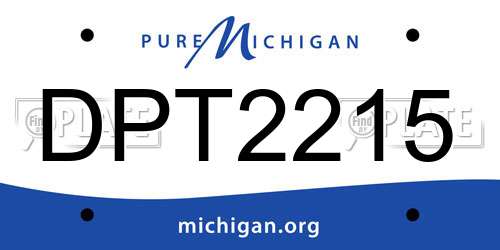 DPT2215 Michigan License Plate