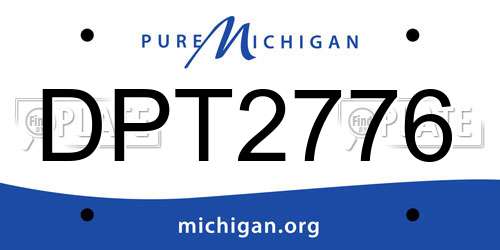 DPT2776 Michigan License Plate