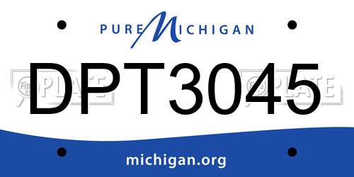 DPT3045 Michigan License Plate