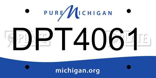 DPT4061 Michigan License Plate