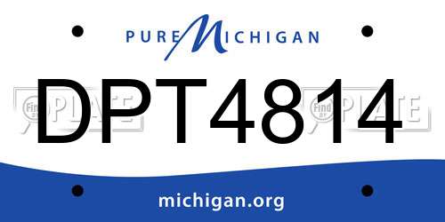 DPT4814 Michigan License Plate