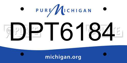 DPT6184 Michigan License Plate