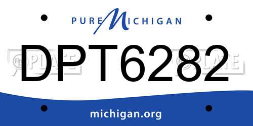 DPT6282 Michigan License Plate