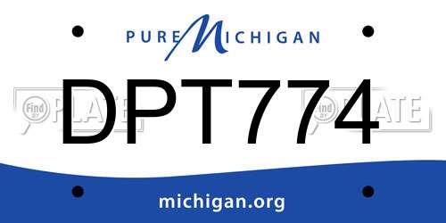 DPT774 Michigan License Plate