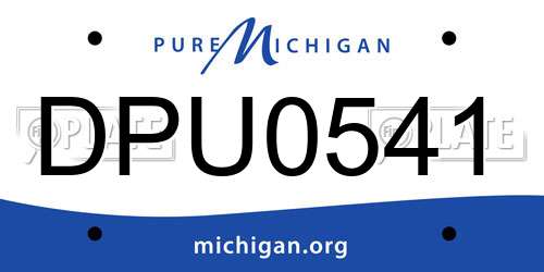 DPU0541 Michigan License Plate
