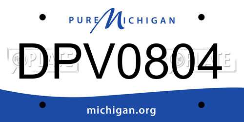 DPV0804 Michigan License Plate