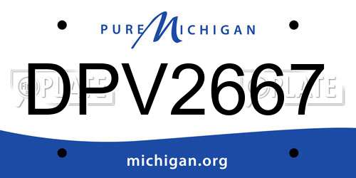 DPV2667 Michigan License Plate