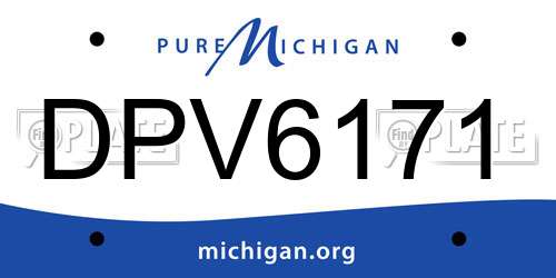 DPV6171 Michigan License Plate