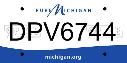 DPV6744 Michigan License Plate