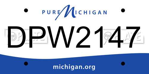 DPW2147 Michigan License Plate