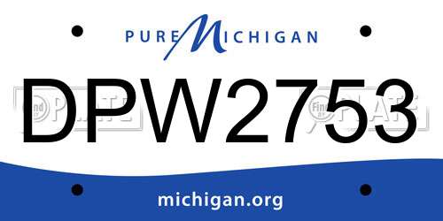 DPW2753 Michigan License Plate
