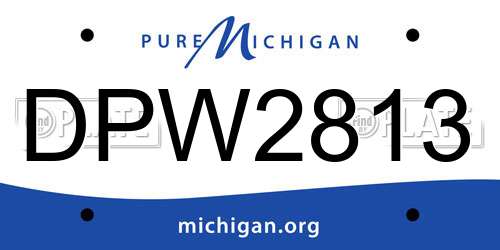 DPW2813 Michigan License Plate
