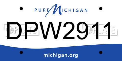 DPW2911 Michigan License Plate