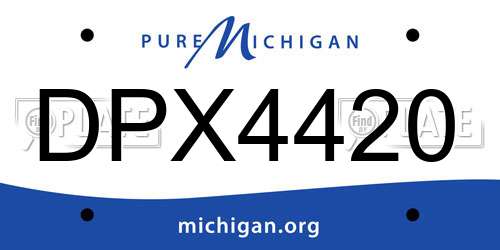 DPX4420 Michigan License Plate