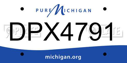 DPX4791 Michigan License Plate