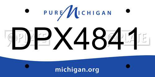 DPX4841 Michigan License Plate