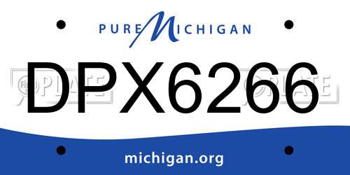 DPX6266 Michigan License Plate