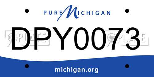 DPY0073 Michigan License Plate