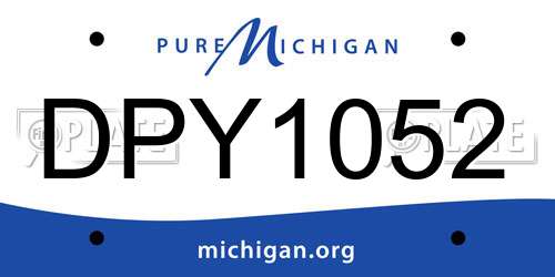 DPY1052 Michigan License Plate
