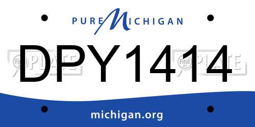 DPY1414 Michigan License Plate