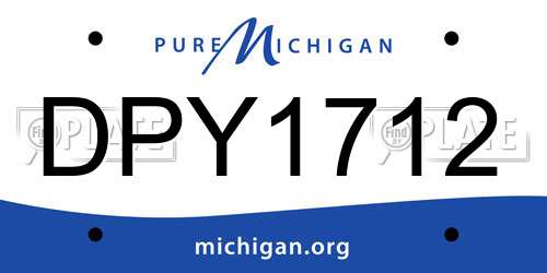 DPY1712 Michigan License Plate