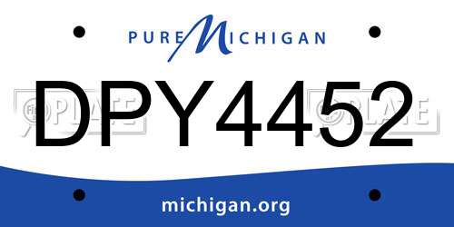 DPY4452 Michigan License Plate