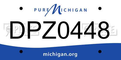 DPZ0448 Michigan License Plate