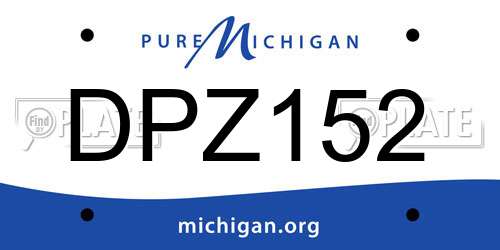 DPZ152 Michigan License Plate