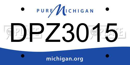 DPZ3015 Michigan License Plate