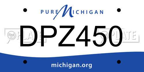 DPZ450 Michigan License Plate