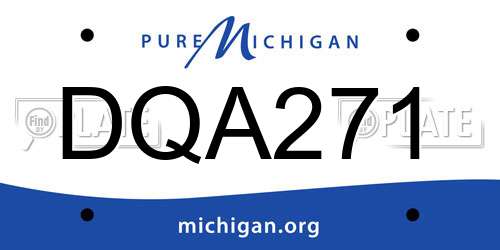 DQA271 Michigan License Plate