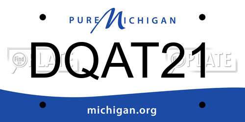 DQAT21 Michigan License Plate