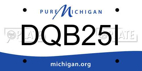 DQB25I Michigan License Plate