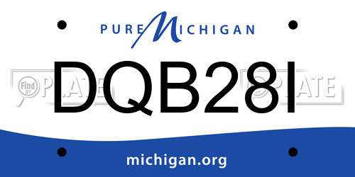 DQB28I Michigan License Plate
