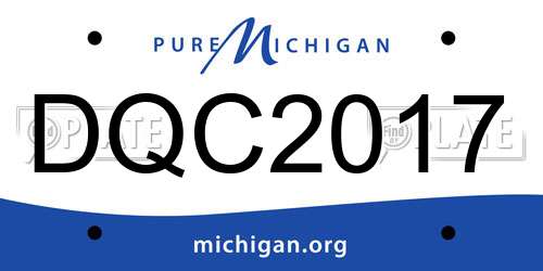DQC2017 Michigan License Plate