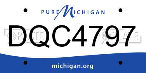 DQC4797 Michigan License Plate