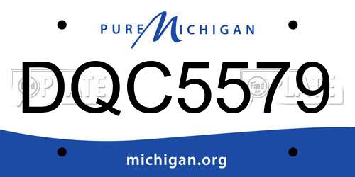 DQC5579 Michigan License Plate