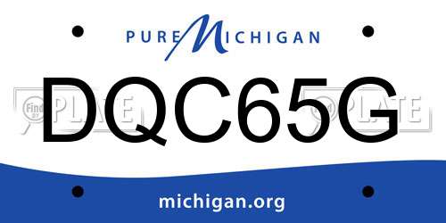 DQC65G Michigan License Plate