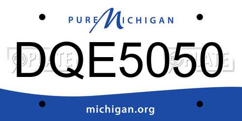 DQE5050 Michigan License Plate